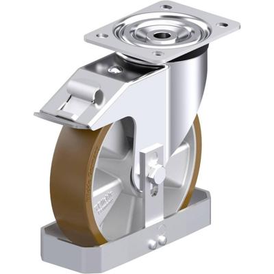 Blickle L-ALB 200K-FI-FS Plaatstalen zwenkwiel Wieldiameter: 200 mm Draagvermogen (max.): 400 kg 1 stuk(s)