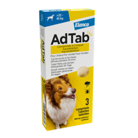 AdTab anti vlo kauwtabletten voor de hond +22-45kg - per verpakking - thumbnail