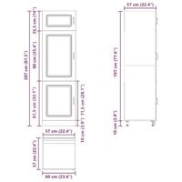 Keukenkast Kalmar bewerkt hout sonoma eikenkleurig - thumbnail