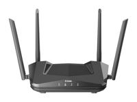 D-Link DIR-X1560 EXO AX1500 Wi-Fi 6-router met Gigabit Ethernet-poorten, MU-MIMO, bandsteering, 1024 QAM, OFDMA, firewall, ouderlijk toezicht en Speedtest. Werkt met Alexa/Gooogle Assistant. - thumbnail