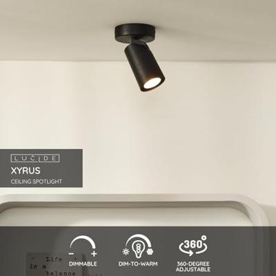 Lucide XYRUS - Plafondspot - Ø 9 cm - LED Dim to warm - GU10 - 1x5W 2200K/3000K - Zwart Lucide XYRUS - Plafondspot - Ø 9 cm - LED Dim to warm - GU10 - 1x5W 2200K/3000K - Zwart