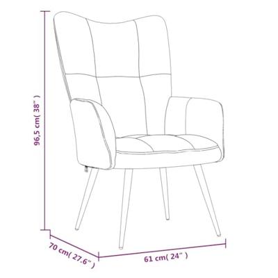 Relaxstoel fluweel donkergrijs