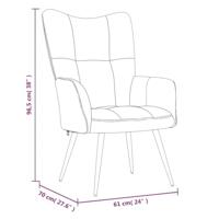 Relaxstoel fluweel donkergrijs - thumbnail