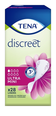 TENA Discreet Ultra Mini Inlegkruisjes TENA Discreet Ultra Mini Inlegkruisjes