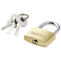 Sygonix SY-5045282 Hangslot 24.7 mm Deels gelijksluitend Goud-geel Sleutelslot - thumbnail