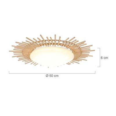Anne Light & home Plafondlamp Aura Ø 50 Bamboe - wit