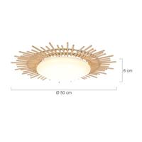 Anne Light & home Plafondlamp Aura Ø 50 Bamboe - wit - thumbnail
