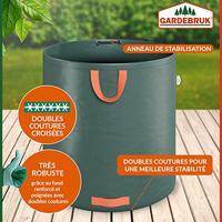 Opvouwbare tuinzak - tuintas XXL van robuust PP , 500 liter per zak , set van 2 stuks - thumbnail