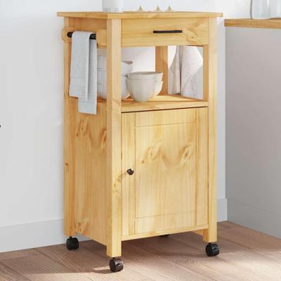 Keukentrolley MONZA 48x40x88,5 cm massief grenenhout