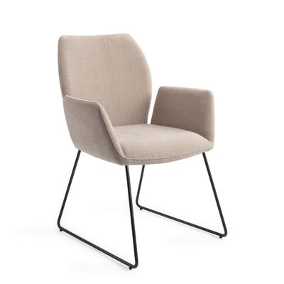 Jesper Home Misaki eetkamerstoel Sand Strand slide black