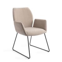 Jesper Home Misaki eetkamerstoel Sand Strand slide black - thumbnail