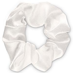 scrunchie Zijde Off white