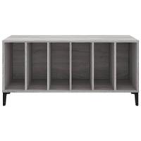 Platenkast 100x38x48 cm bewerkt hout grijs sonoma eikenkleurig - thumbnail