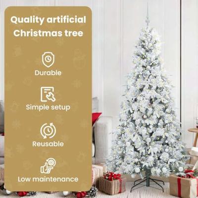 VidaXL Kunstmatige inklapbare kerstboom wit 180 cm pe en pvc VidaXL Kunstmatige inklapbare kerstboom wit 180 cm pe en pvc