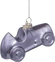 Vondels glazen kerstbal Monopoly auto 10cm zilver - thumbnail