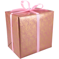 Cadeaupapier | 50cm | 200m | 80gr/m² | Leafs | roze/goud - thumbnail