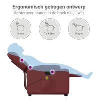 Sta-op-massagestoel verstelbaar kunstleer wijnrood - thumbnail