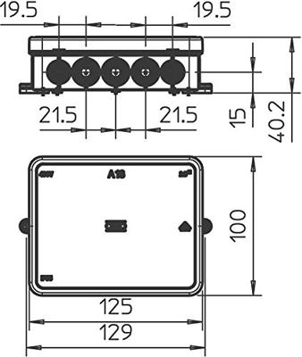 OBO Bettermann 2000410 Verdeeldoos (l x b) 100 mm x 125 mm 1 stuk(s)