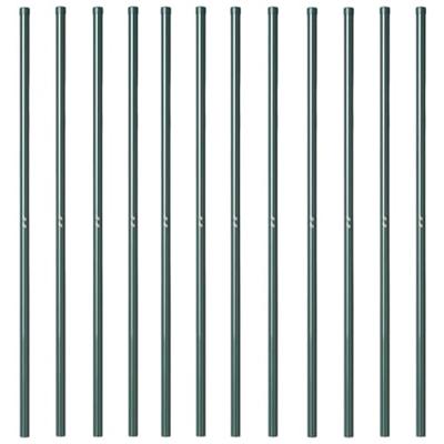 Hekpalen 12 pcs Groen 130 cm Poedergecoat staal Hekpalen 12 pcs Groen 130 cm Poedergecoat staal