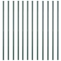 Hekpalen 12 pcs Groen 130 cm Poedergecoat staal - thumbnail