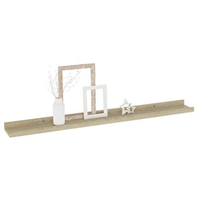 VidaXL Wandplanken 2 st sonoma eiken 80x9x3 cm
