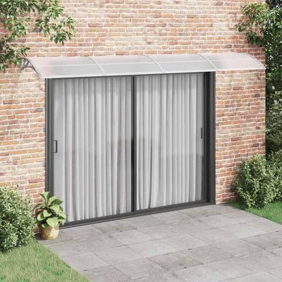 Deurluifel 400x100 cm polycarbonaat grijs
