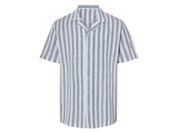 LIVERGY Heren overhemd (Groen/wit, S) - thumbnail