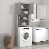 VidaXL Wasmachinekast 64x25,5x190 cm grijs sonoma eikenkleurig - thumbnail