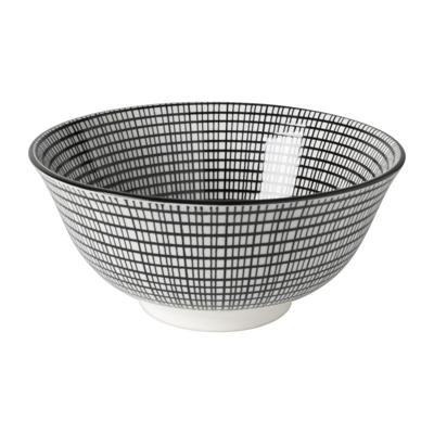 Schaaltje black print streep - ø16x6.5 cm Schaaltje black print streep - ø16x6.5 cm