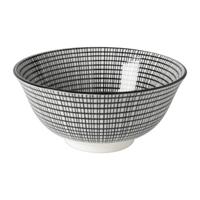 Schaaltje black print streep - ø16x6.5 cm - thumbnail