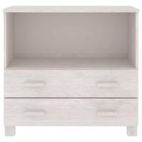 Dressoir 85x35x80 cm massief grenenhout wit - thumbnail