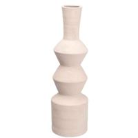 Vaas Gift Decor Wit Keramisch Geometrisch 15 x 60 x 15 cm - thumbnail