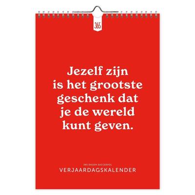365 Dagen Succesvol Verjaardagskalender A4