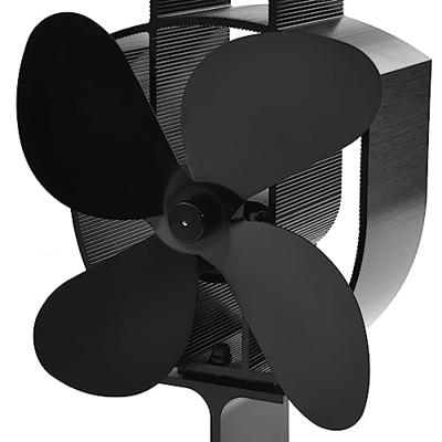 VidaXL Kachelventilator met 4 vinnen zwart - thumbnail