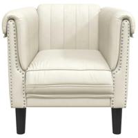 Fauteuil fluweel crmekleurig - thumbnail