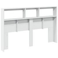 Hoofdbordkast met LED-verlichting 160x17x102 cm wit - thumbnail