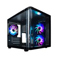 ATX Semi-toren doos CoolBox COO-CHA-GM100-0 Zwart Tower - thumbnail