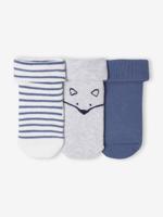 Set van 3 paar sokken > baby jongen grijsblauw - thumbnail