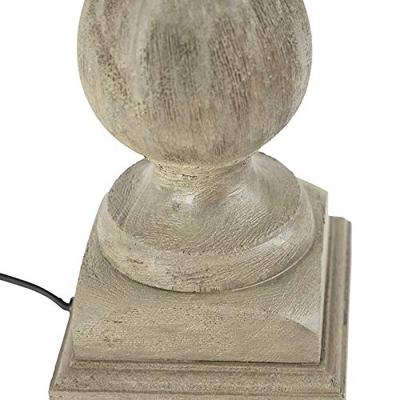 QAZQA Landelijke tafellamp zonder kap vintage grijs hout - Hyssop