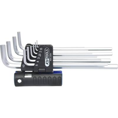 KS Tools 920.2300 Inbus Haakse schroevendraaierset 1.5 mm, 2 mm, 2.5 mm, 5 mm, 6 mm, 7 mm, 8 mm, 10 mm 10-delig