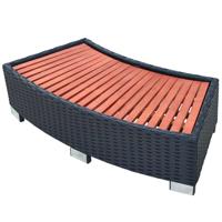 Spatrap 92x45x25 cm poly rattan zwart - thumbnail