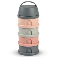 BEBA, Dosser Box, 4 compartimenten, Mineral Grey / Pink - thumbnail