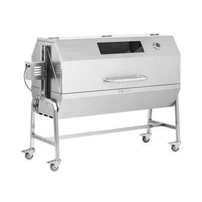 Speenvarkengrill - met motor - 40 kg - lengte grillspit: 138 cm - RVS - windbescherming - Royal Catering
