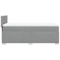 Boxspring met matras stof lichtgrijs 120x190 cm - thumbnail