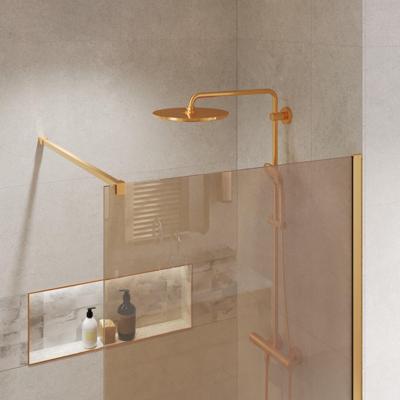 BWS Inloopdouche Pro Line Brons Glas 200 cm 8 mm Nano Coating Goud Profiel en Stang - Inloopdouche Pro Line Brons Glas 30x200 8 mm Nano Coating Goud BWS Inloopdouche Pro Line Brons Glas 200 cm 8 mm Nano Coating Goud Profiel en Stang - Inloopdouche Pro Line Brons Glas 30x200 8 mm Nano Coating Goud