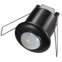 PIR bewegingssensor met schemerschakelaar - 360° - Opbouw - 6 meter bereik - Maximaal 300 Watt - IP20 voor binnen - Zwart - thumbnail