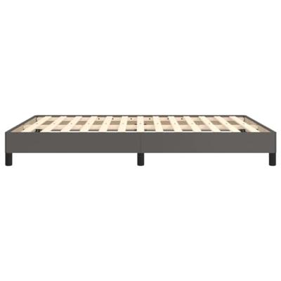 Bedframe kunstleer grijs 140x190 cm