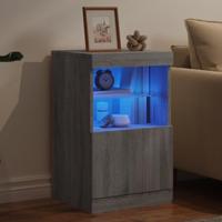 Dressoir met LED-verlichting 41x37x67 cm grijs sonoma eiken - thumbnail