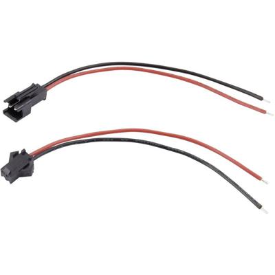TRU COMPONENTS TC-6649232 Female header met kabel Totaal aantal polen: 2 Rastermaat: 2.50 mm 1 set(s)