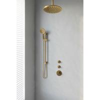 Brauer Gold Edition Thermostatische Regendoucheset Inbouw - Hoofddouche 30 cm - Handdouche 3 Standen - Doucheslang - Geintegreerde Glijstang - Geborsteld Goud - thumbnail
